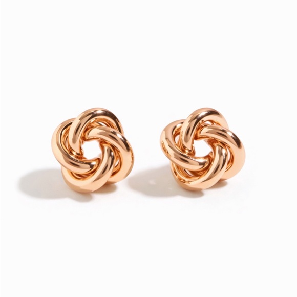 Jewelry - New! Adeline Gold Plated Twist Post Earrings (1032) NWOT